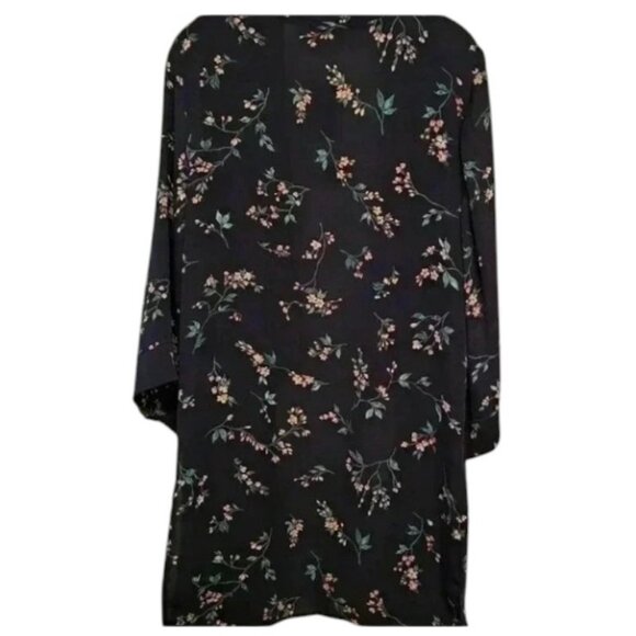 Tahari navy blue floral lightweight kimono style top size S/M NWT - Picture 16 of 16